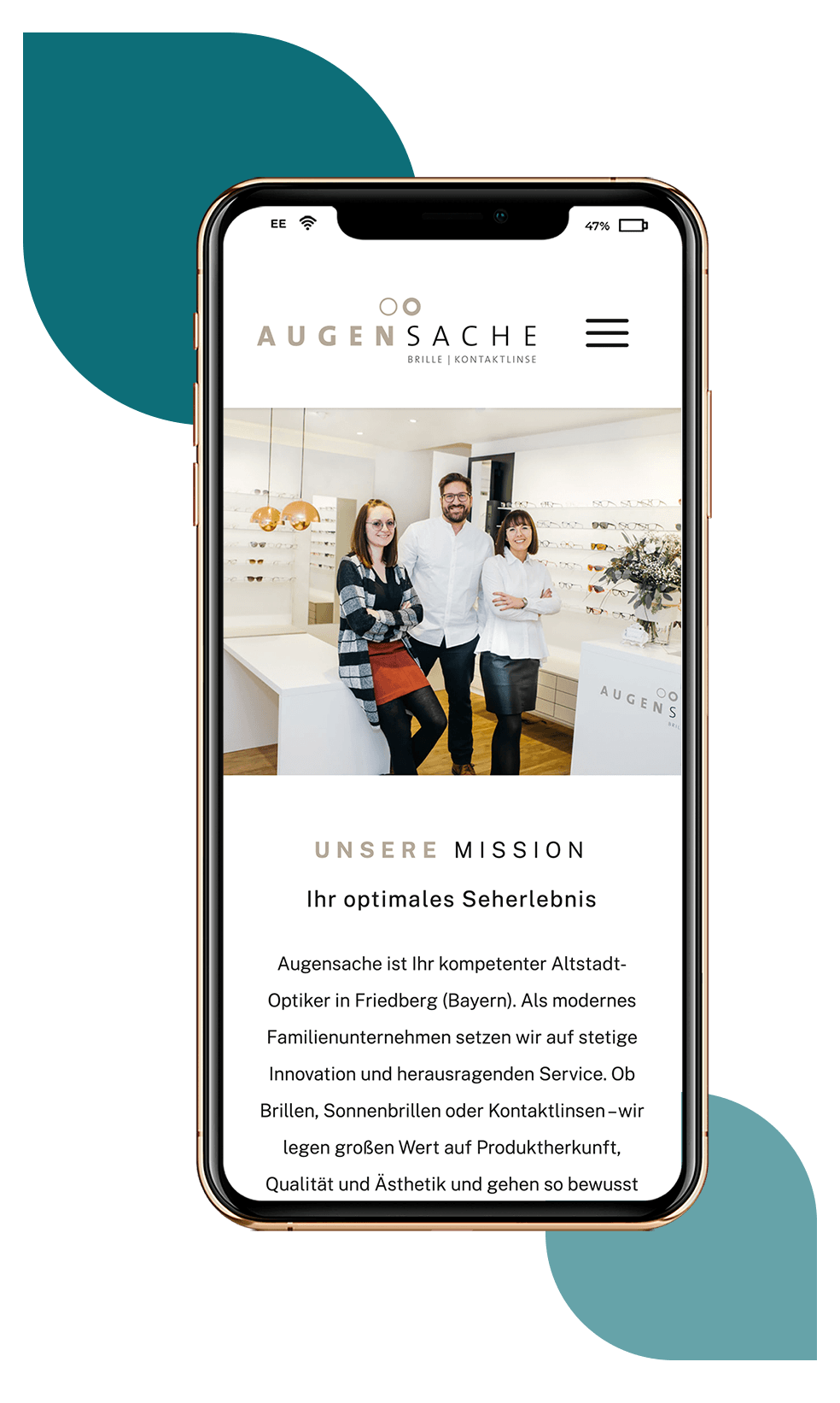 Responsive Webdesign fuer Optiker Imagewunder Webdesign Agentur Augsburg